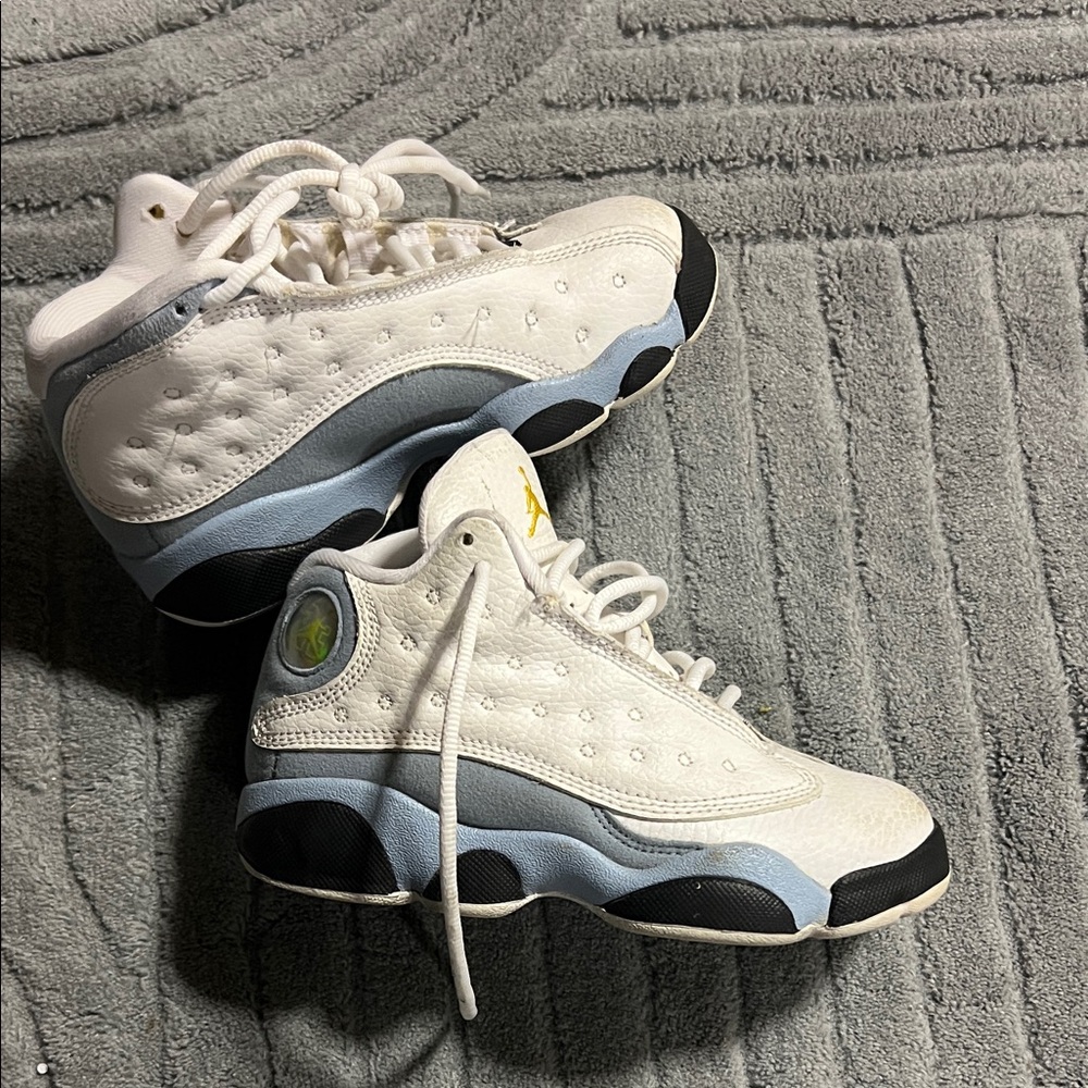 Jordan White and blue High-Top Sneakers
